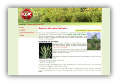 Stop Ambroisie - Cr&eacute;ation de site internet
