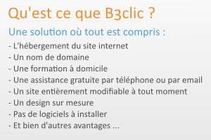 Création de site internet, c'est quoi B3clic ?