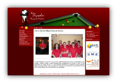 Squales Billard - Création de site internet